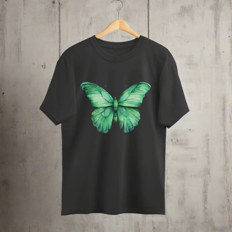 Green Butterfly Unisex Oversized T-Shirt