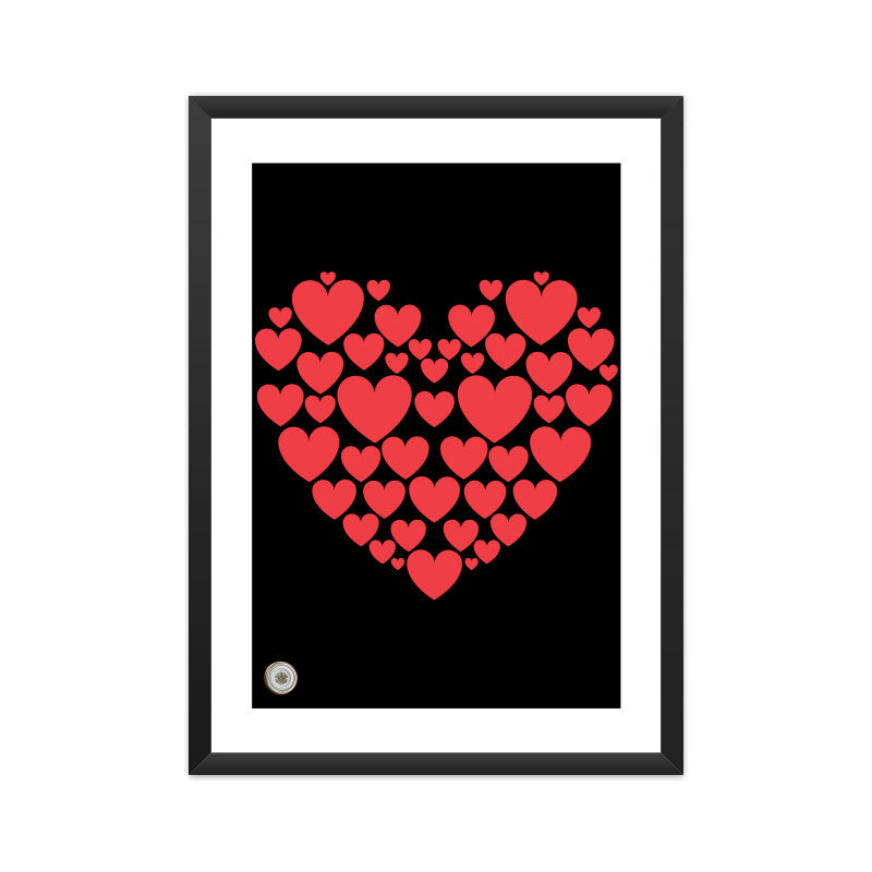 Pattern Art Heart of hearts Framed Art A3 Framed