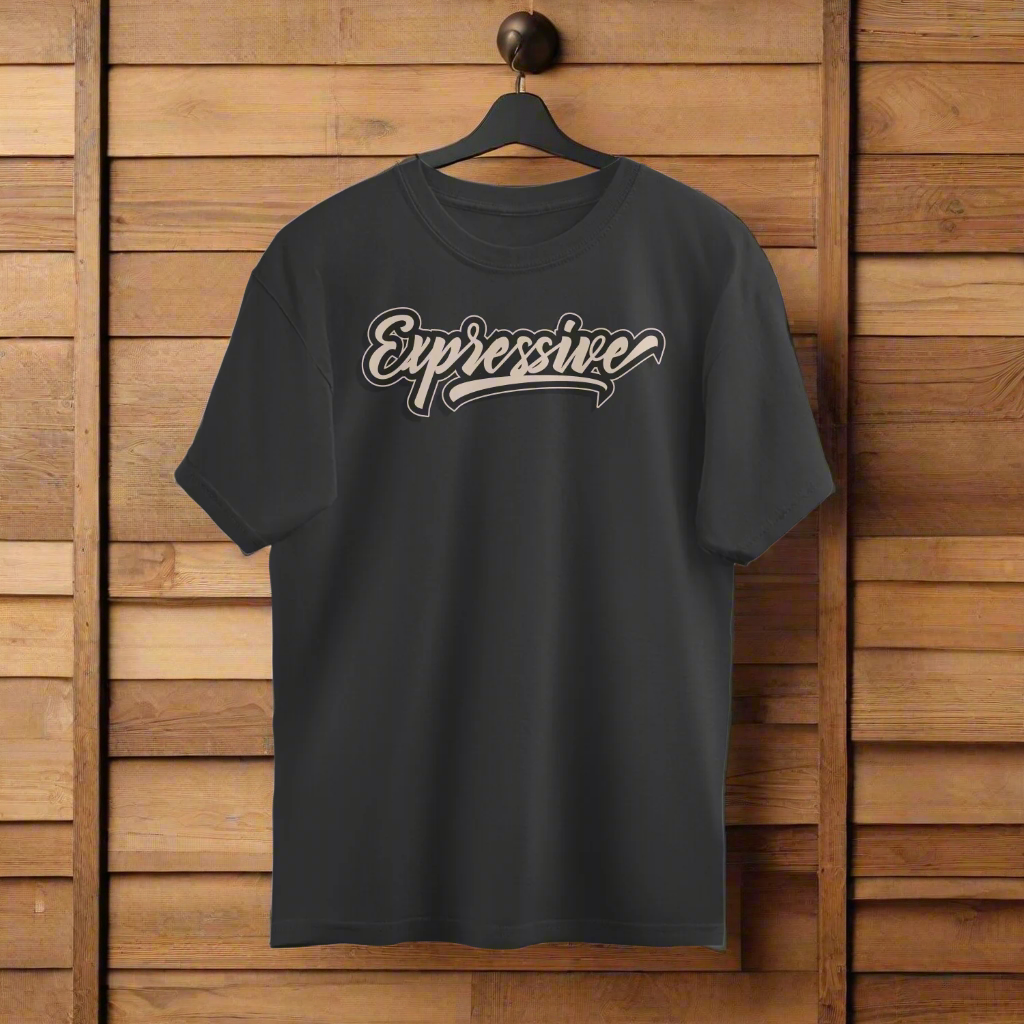 Expressive Unisex Oversized T-Shirt Black