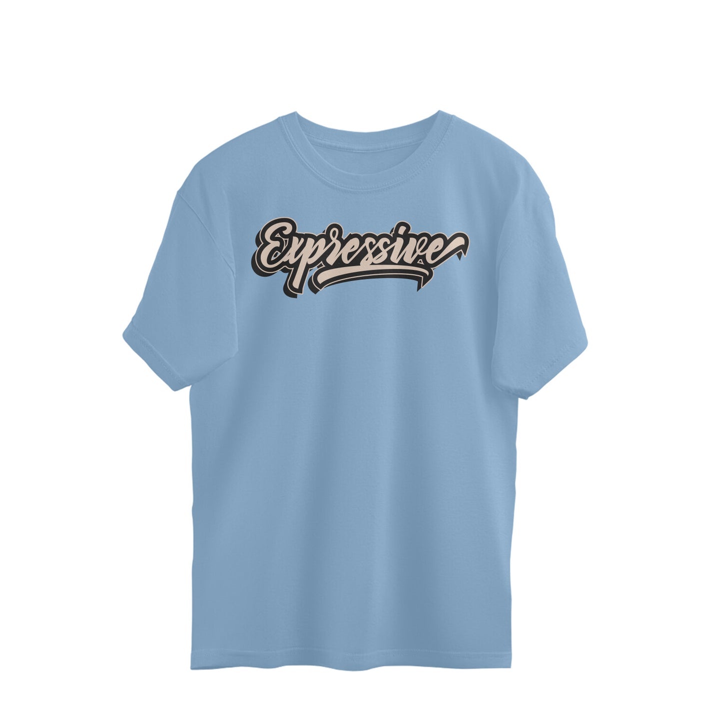 Expressive Unisex Oversized T-Shirt Baby Blue