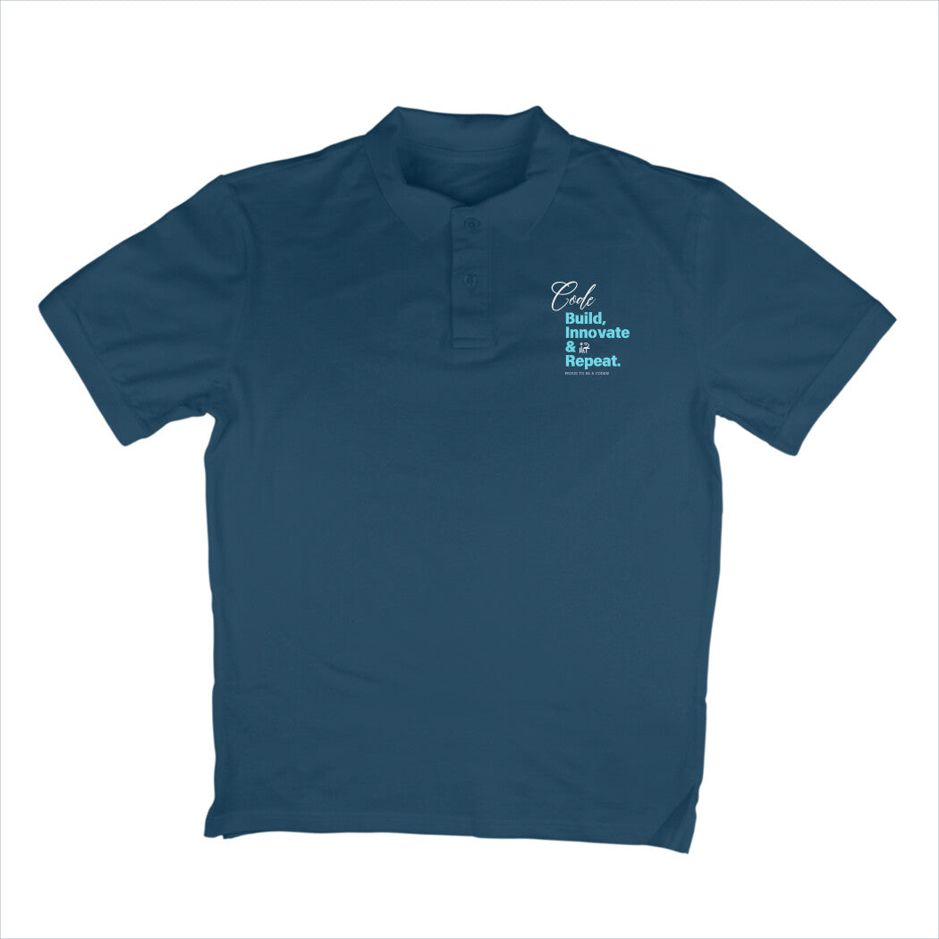 Coder Polo T-Shirt Navy Blue