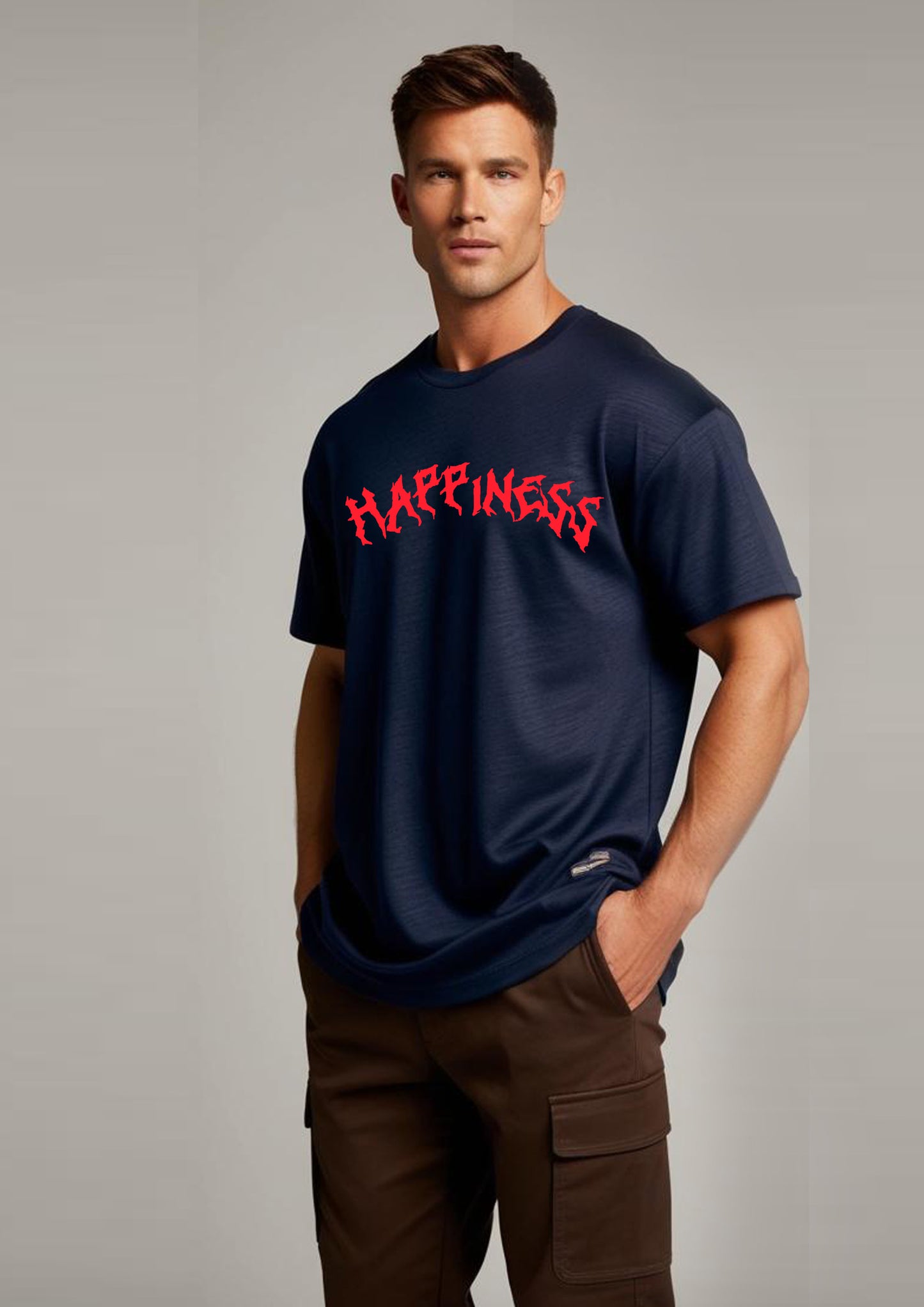 Happiness Unisex Terry Oversized T-Shirts