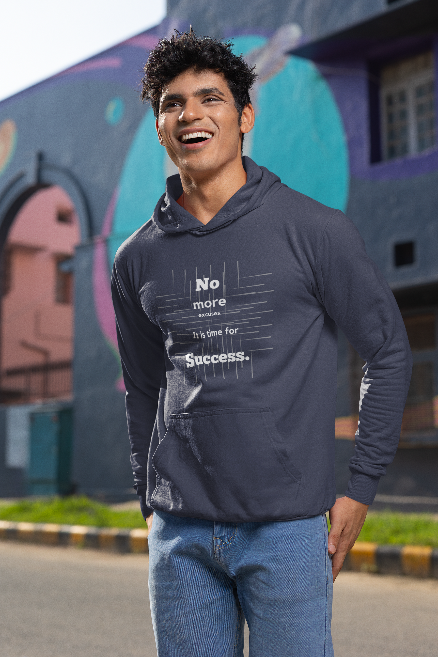 No more excuses Unisex Hoodie Navy Blue
