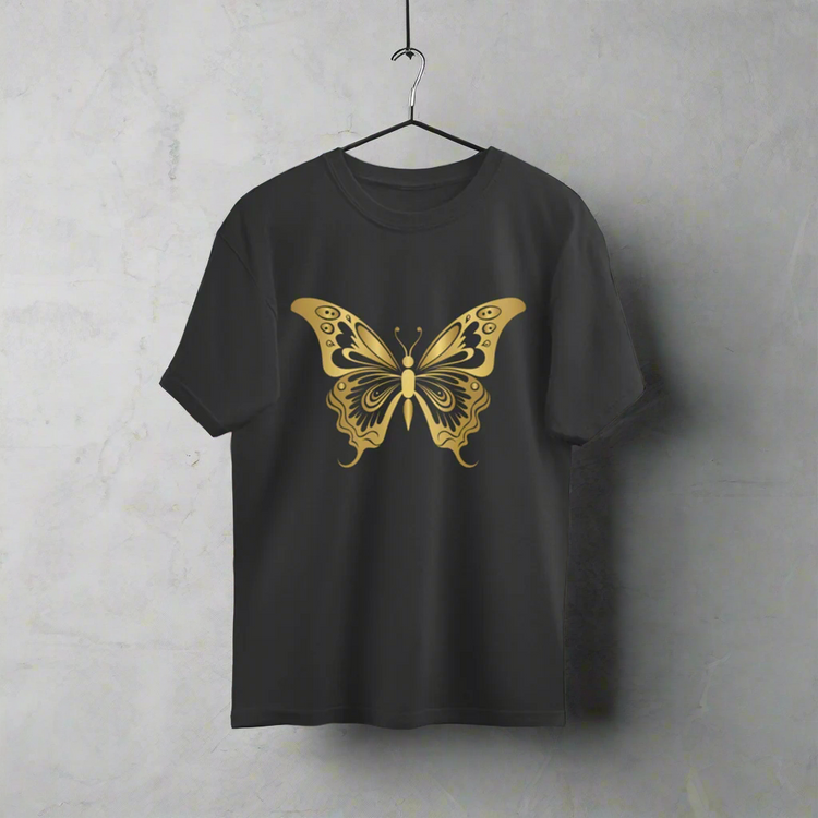 Golden Butterfly Unisex Oversized T-Shirt