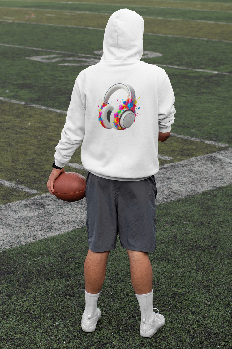 Headphone Unisex Zip hoodie White