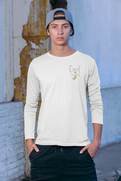 Carve Men's Full Sleeve Round Neck T-Shirt White