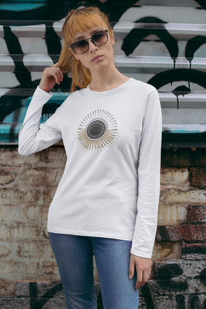 Paradise Full Sleeve Round Neck T-Shirt White