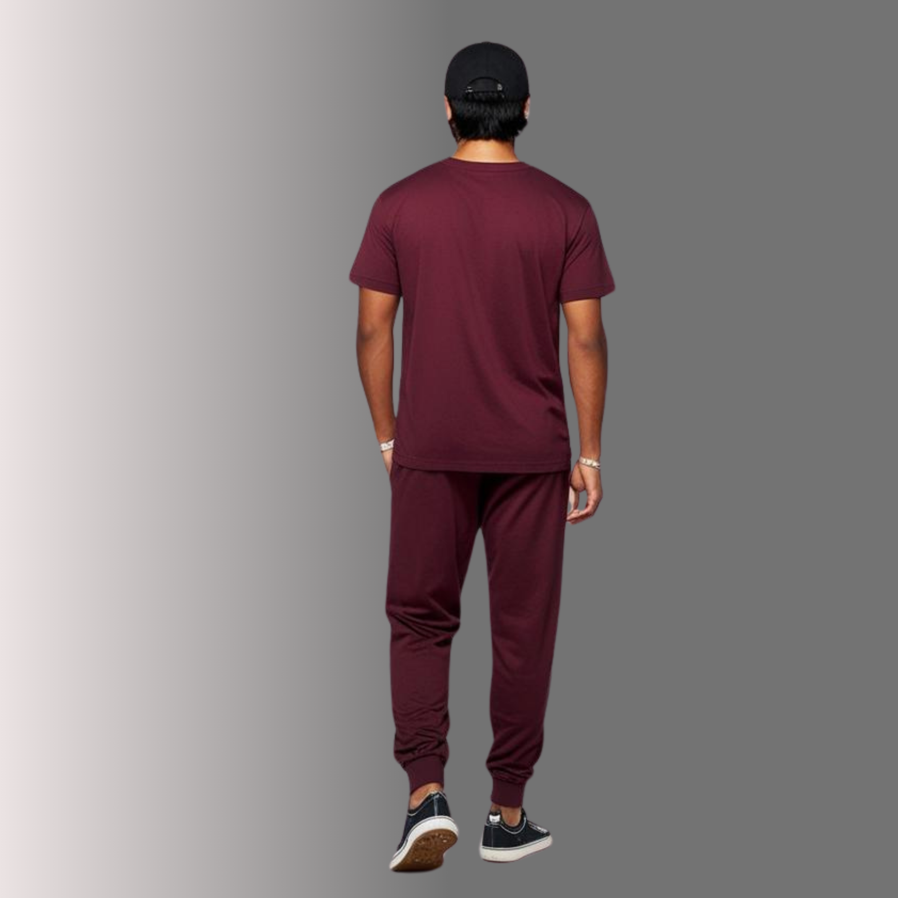 Maroon Oversized T-Shirt and Jogger