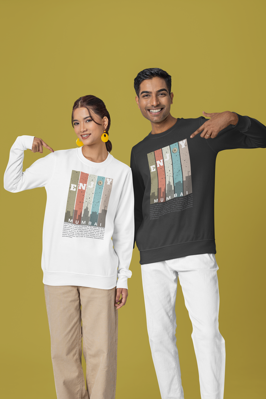 Mumbai Unisex Sweatshirt White