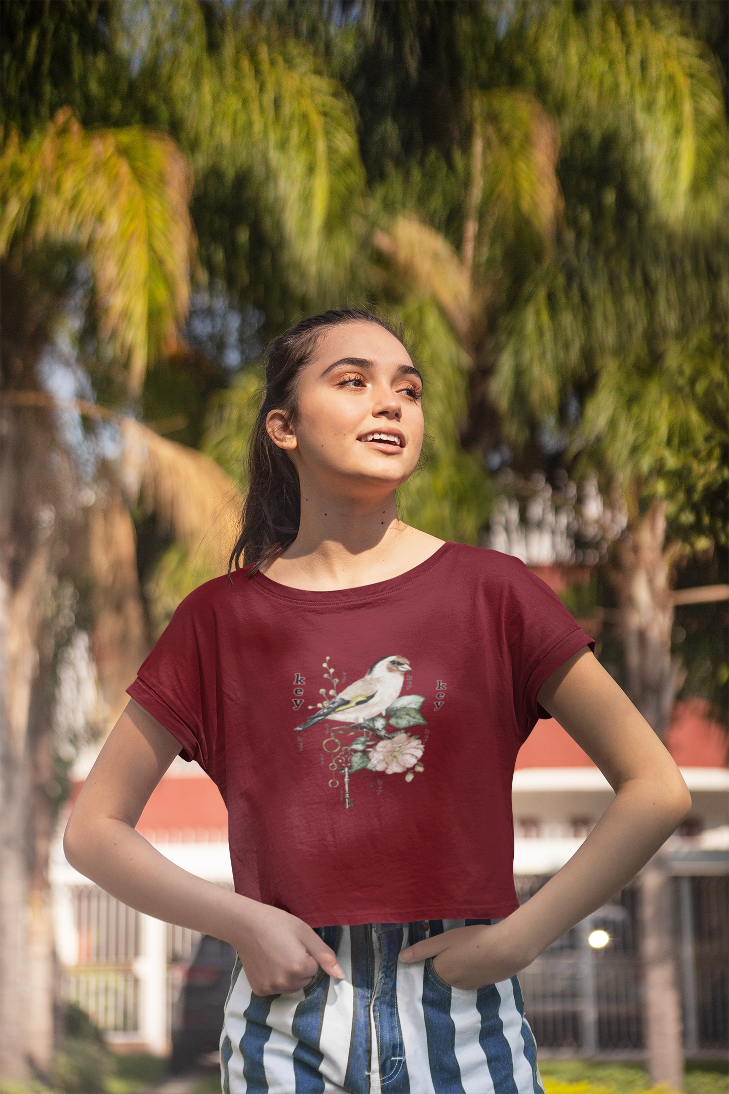 Key.key Crop Top Maroon