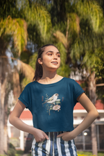 Key.key Crop Top Navy Blue
