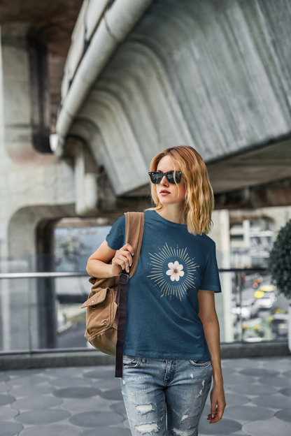 Courage Conquers Women's T-Shirt Navy Blue