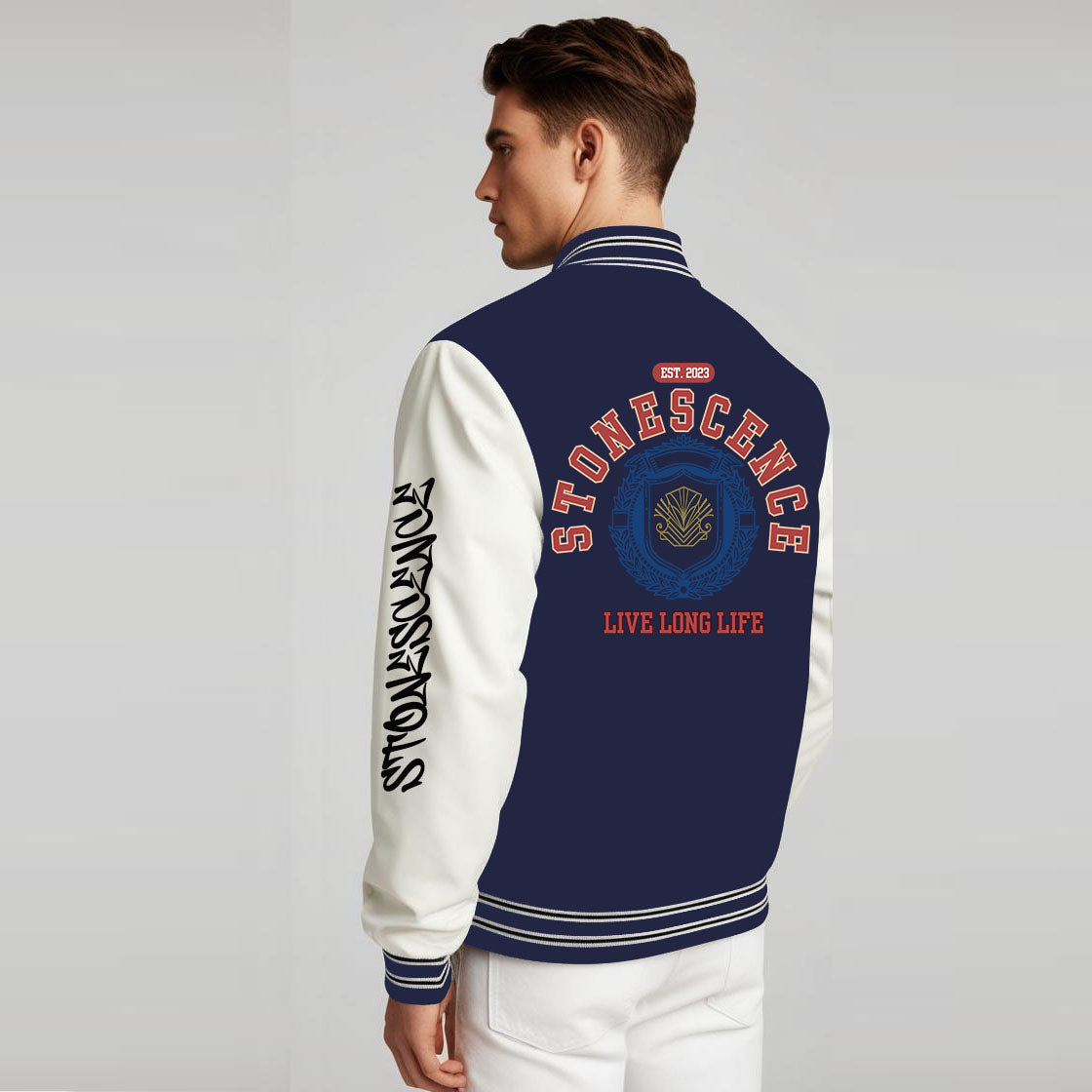 Stonescence Varsity Fully Printed Heavy GSM Jacket