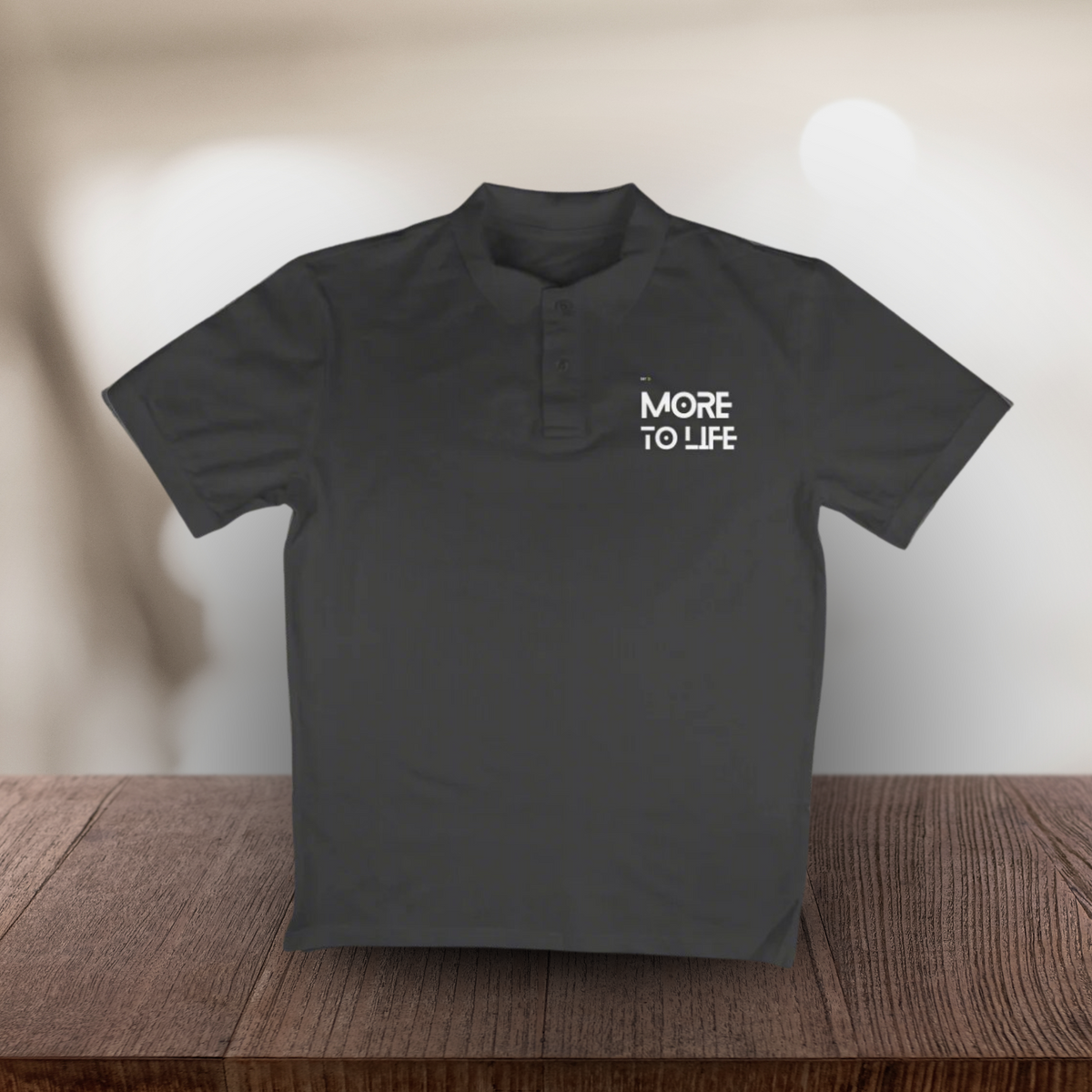 More to Life Polo T-Shirt Black