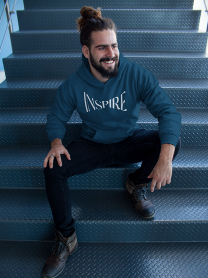 Inspire Unisex Hoodie Navy Blue