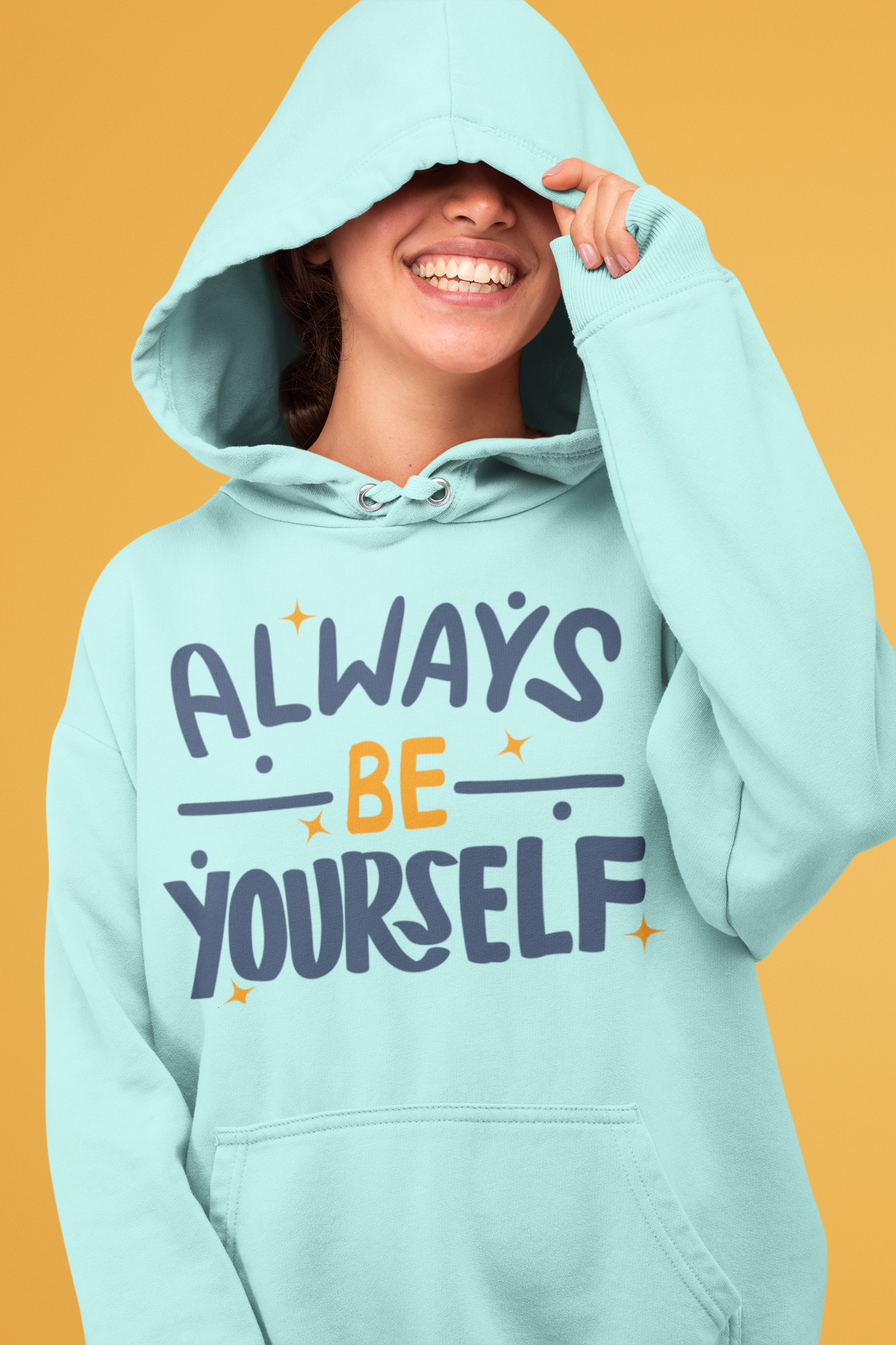 Always be yourself Unisex Casual Hoodie Mint