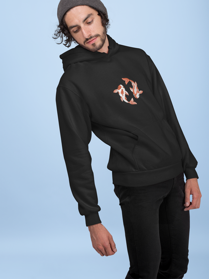 Koi Unisex Oversized Hoodie Black