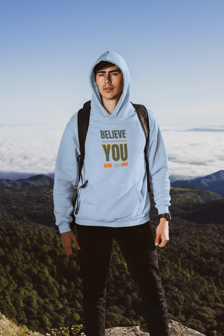 Believe Unisex Hoodie Baby Blue