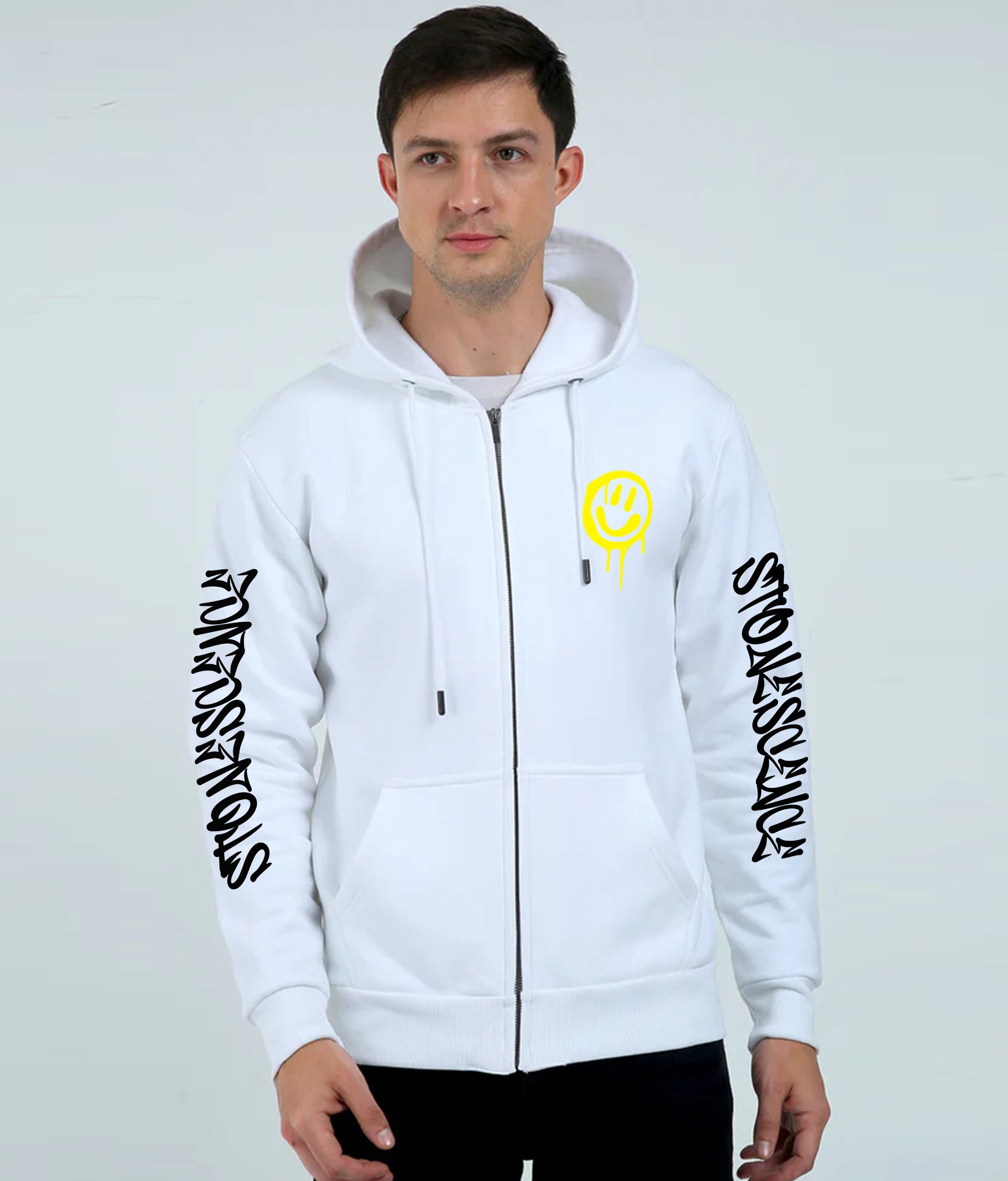 Better White Unisex Zipped Hoodie