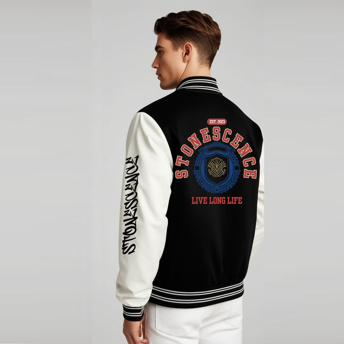 Stonescence Varsity Fully Printed Heavy GSM Jacket