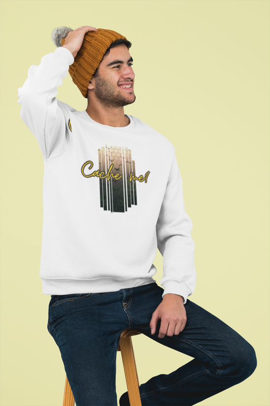 Cache me Unisex Sweatshirt White