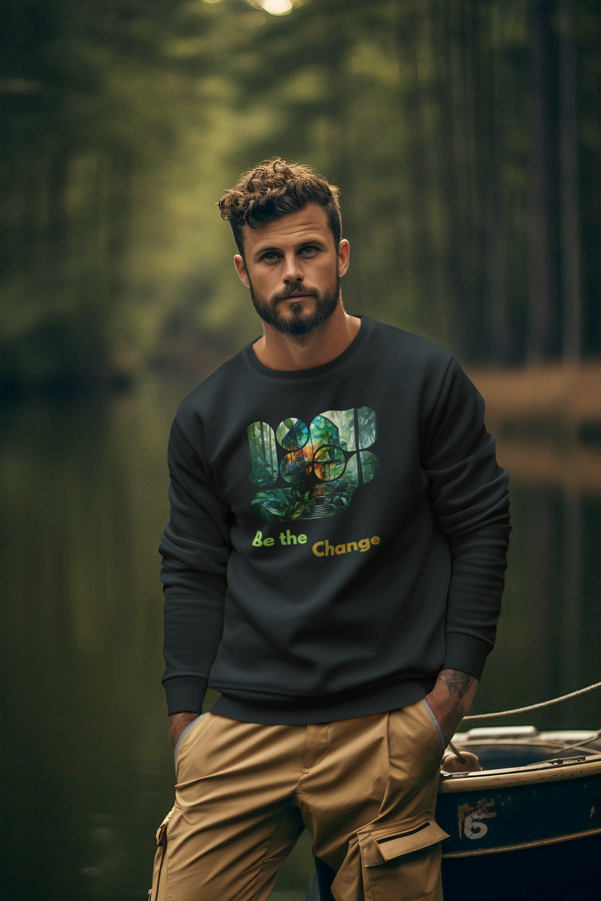 Be the Change Unisex Sweatshirt Black