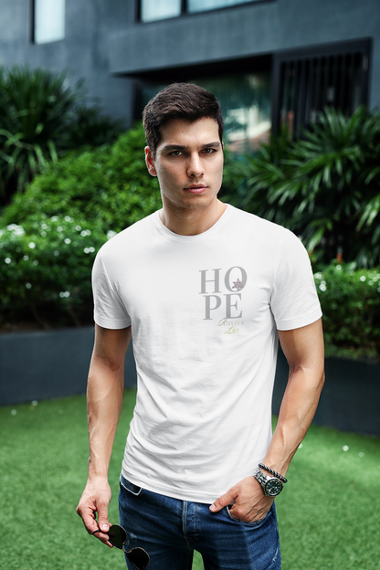 Hope Men's Half Sleeve Round Neck T-Shirt White