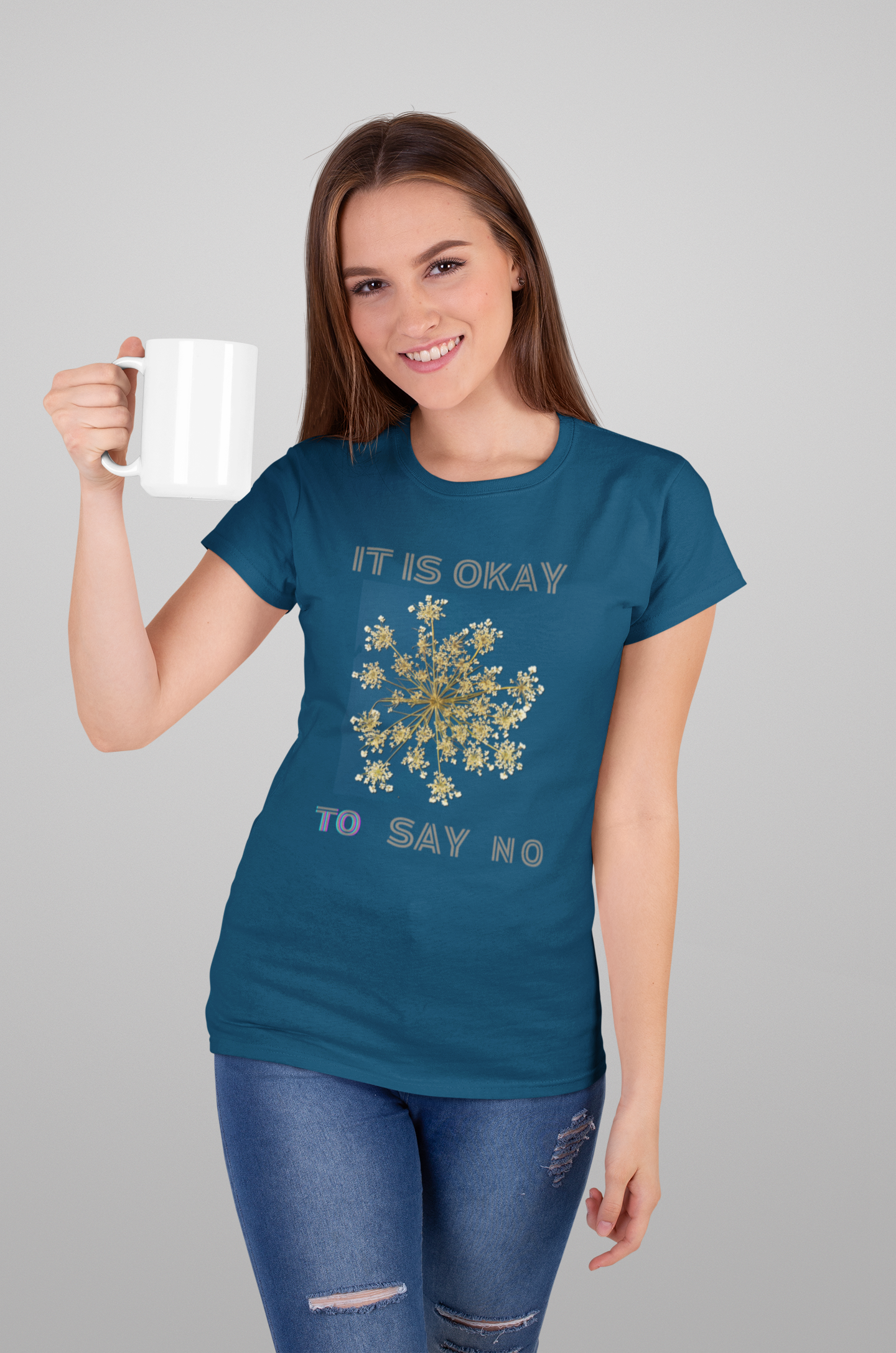 Its Okay to say No Women's T-Shirt Navy Blue