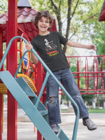Young forever Kid's Half Sleeve Round Neck T-Shirt Black