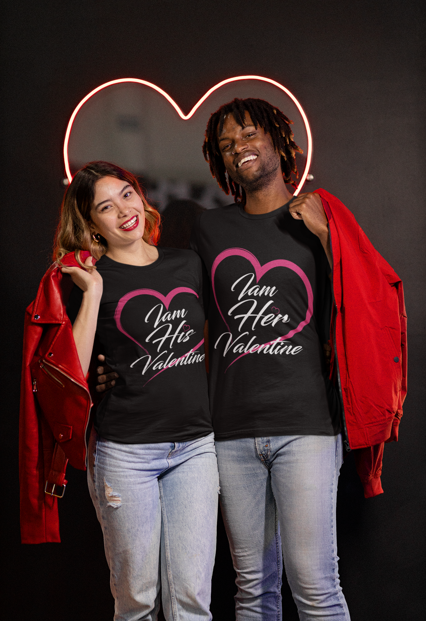 Valentine Black Couple T-Shirt