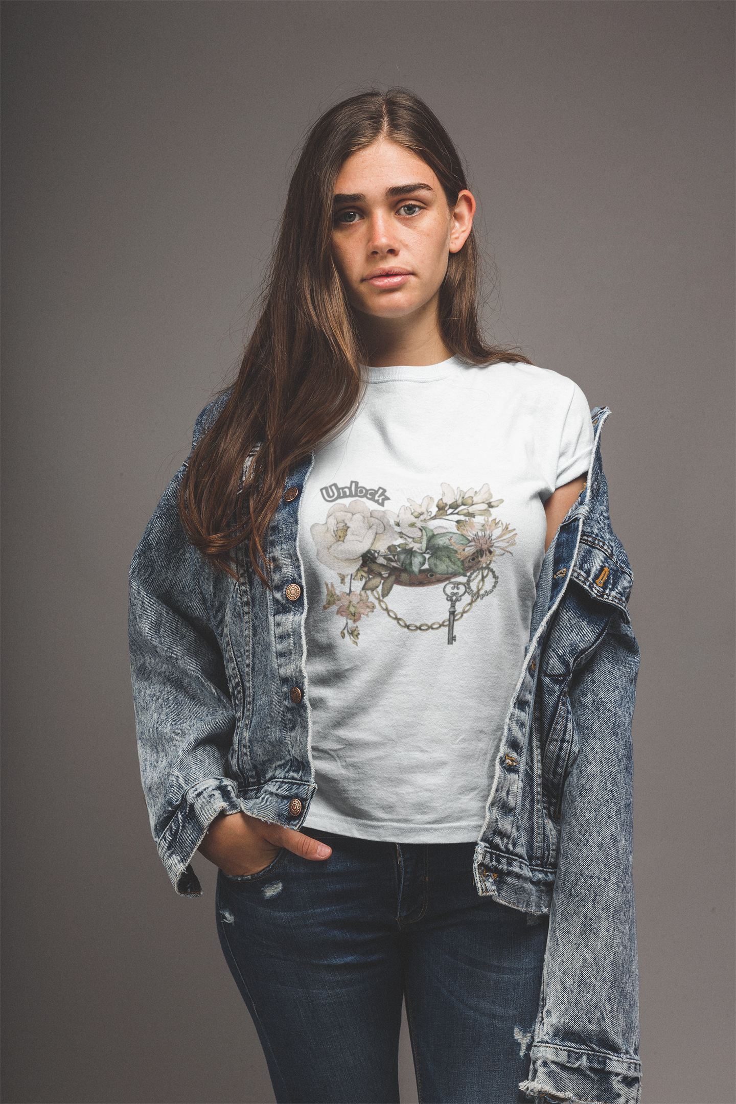 Jaz Flower Key Women's T-Shirt White