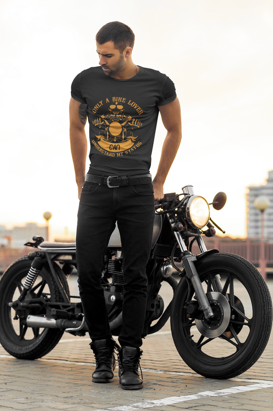 Only a Biker Half Sleeve T-Shirt Black