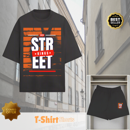 Unisex Street Kings Oversized T-Shirt and Shorts