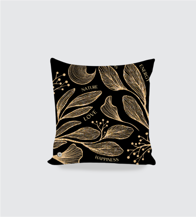 Golden Leaves Cushion Cover 16x16