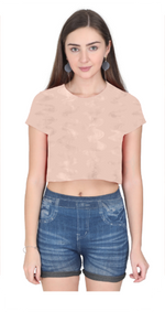 Peach Dazzle Women Crop Top