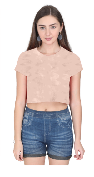 Peach Dazzle Women Crop Top