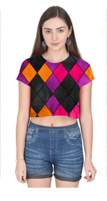 Black Diamond Women Crop Top