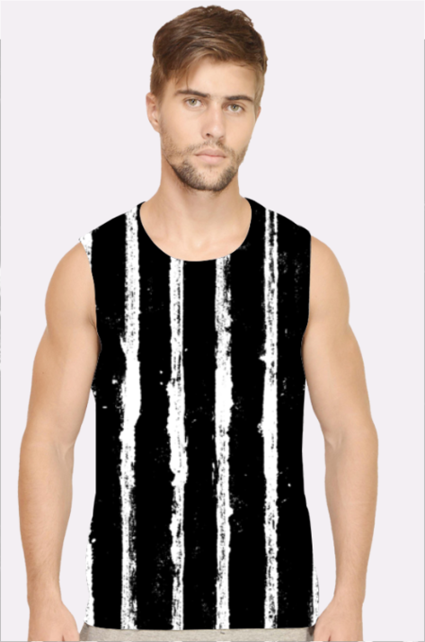 Pattern Art White Strike Men’s Vest