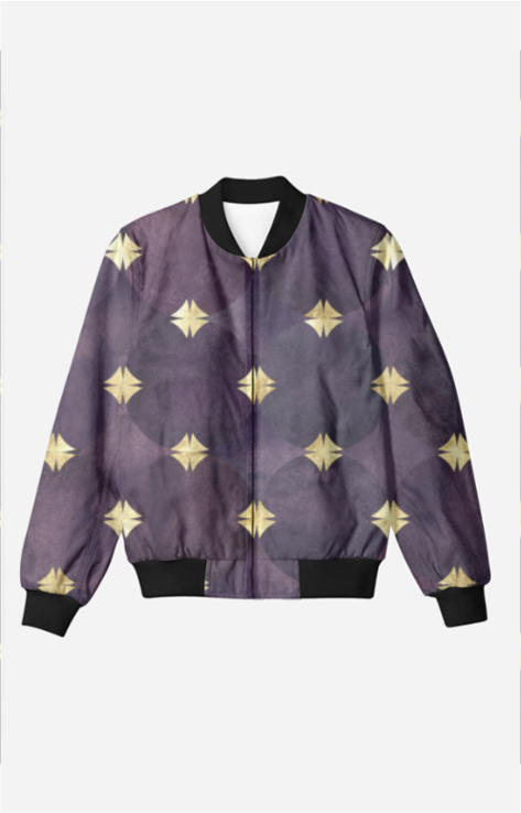 Purple Star Unisex Bomber Jacket