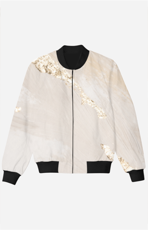 Beige Gold Kids Bomber Jacket