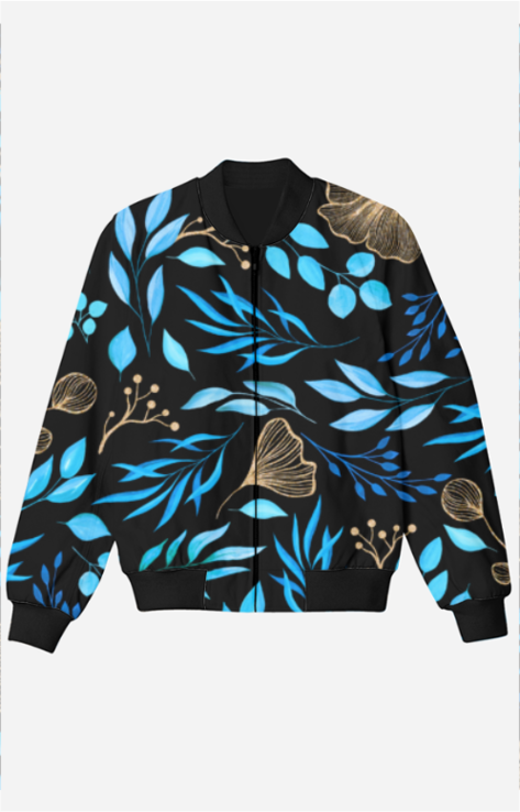 Blue Gold Kids Bomber Jacket