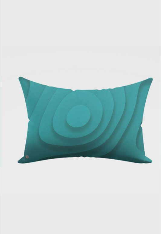 Teal Curvy Pillow Cover